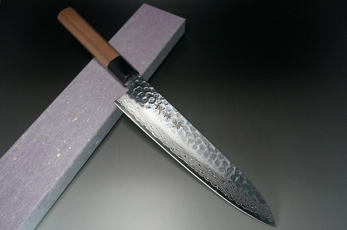 Sakai Takayuki 45-layer VG10 Damascus WA Gyuto - traditional magnolia handle Japanese chef knife